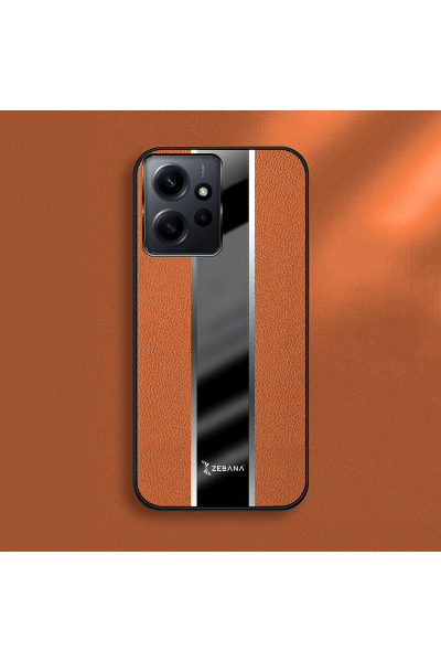 حافظة هاتف Xiaomi Redmi Note 12 Zebana Premium من الجلد باللون البني