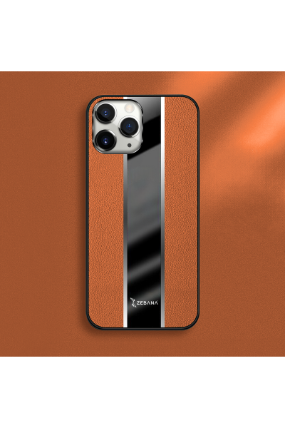 Apple - iPhone 11 Pro Max Zebana Premium Deri Kılıf - Kahverengi