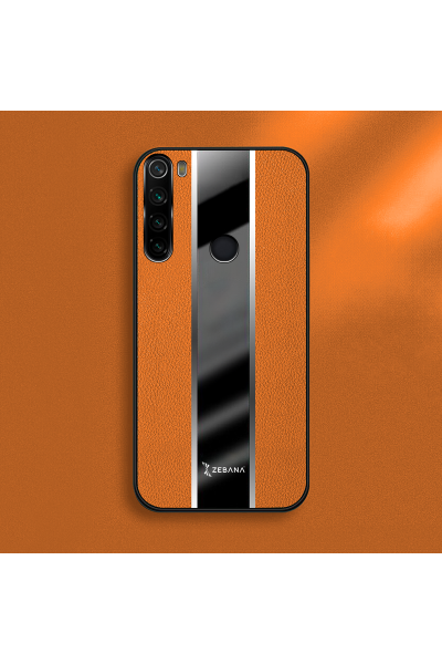 حافظة جلدية فاخرة لهاتف Xiaomi Redmi Note 8 Zebana باللون البرتقالي