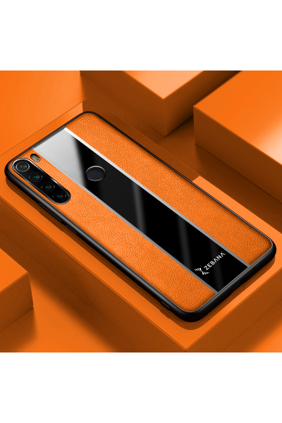 حافظة جلدية فاخرة لهاتف Xiaomi Redmi Note 8 Zebana باللون البرتقالي