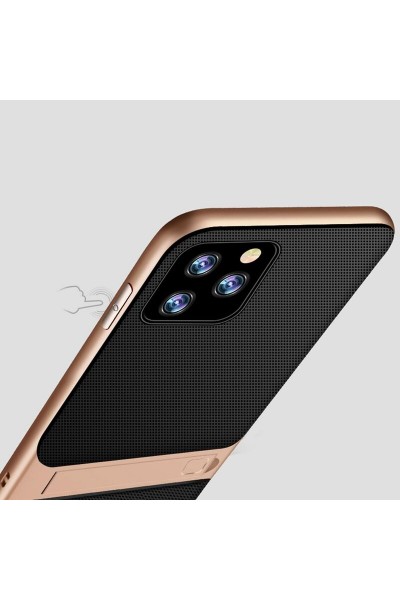 Apple - iPhone 11 Pro Dara Standlı Silikon Kapak - Kırmızı