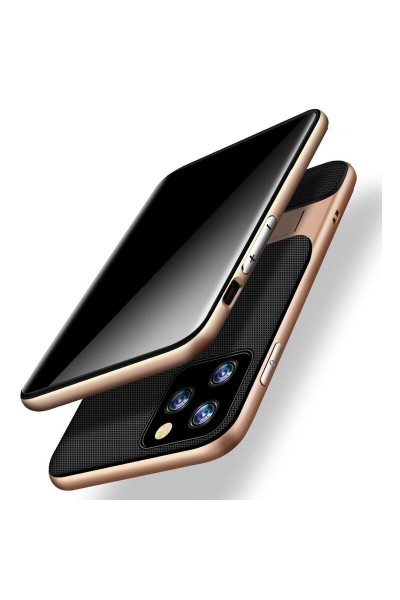 Apple - iPhone 11 Pro Max Dara Standlı Silikon Kapak - Kırmızı