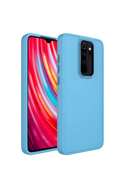 جراب سيليكون لونا لهاتف Xiaomi Redmi Note 8 Pro باللون الأزرق