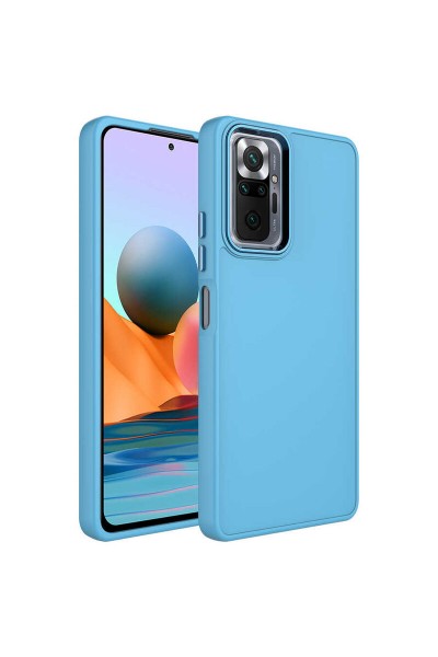 جراب سيليكون لهاتف Xiaomi Redmi Note 10 Pro لونا أزرق