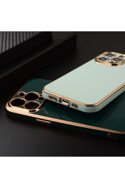 Apple - iPhone 11 Pro Max Zebana Golden Silikon Kılıf - Petrol Mavisi