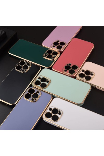 Apple - iPhone 11 Pro Max Zebana Golden Silikon Kılıf - Petrol Mavisi