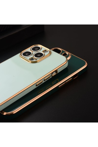 Apple - iPhone 11 Pro Max Zebana Golden Silikon Kılıf - Petrol Mavisi