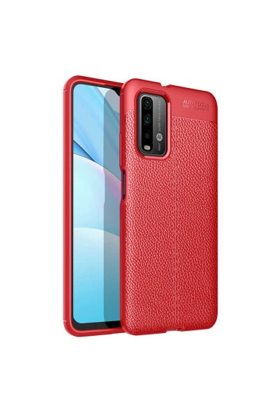 حافظة هاتف Xiaomi Redmi 9T من السيليكون ذات التركيز التلقائي باللون الأحمر