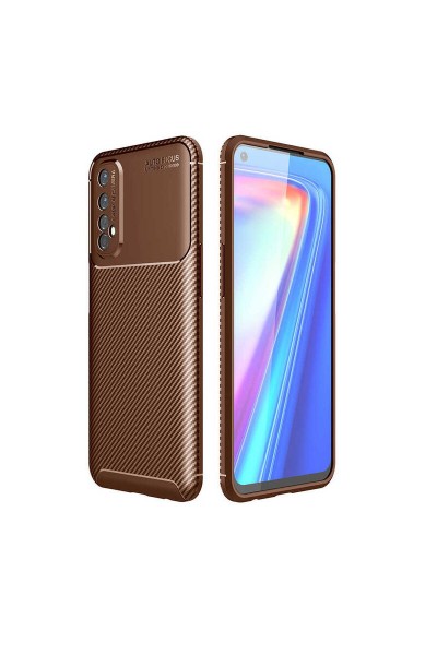 جراب Realme 7 Line من السيليكون باللون البني