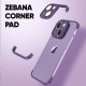 كاميرا Apple iPhone 14 Zebana Corner Pad وواقي الزوايا باللون الأرجواني الداكن