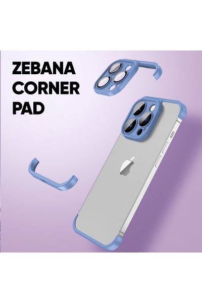 كاميرا Apple iPhone 14 Pro Zebana Corner Pad وواقي الزوايا سييرا بلو