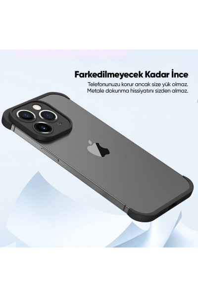 Apple - iPhone 11 Pro Max Zebana Corner Pad (Kamera ve Köşe Koruyucu) - Siyah