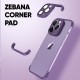 Apple - iPhone 11 Pro Max Zebana Corner Pad (Kamera ve Köşe Koruyucu) - Derin Mor