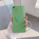 جراب سيليكون لهاتف Apple iPhone SE 2022 Love Heart أخضر فاتح