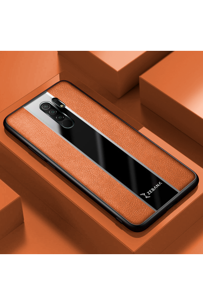 حافظة جلدية فاخرة لهاتف Xiaomi Redmi 9 Zebana باللون البني