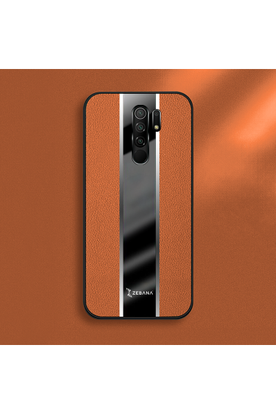 حافظة جلدية فاخرة لهاتف Xiaomi Redmi 9 Zebana باللون البني