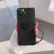 Apple - iPhone 11 Pro Max Zebana Kalpli Love Silikon Kılıf - Siyah