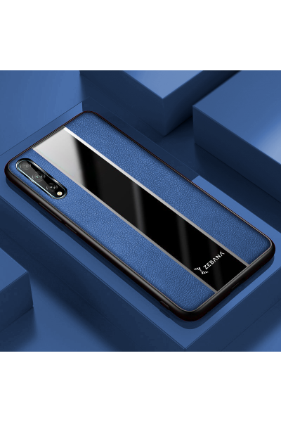 Huawei - P Smart S Zebana Premium Deri Kılıf - Mavi