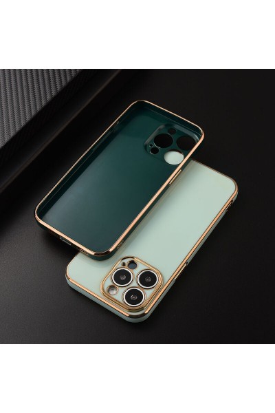 Apple - iPhone 11 Pro Max Zebana Golden Silikon Kılıf - Lila