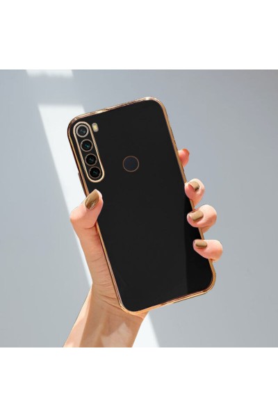 جراب هاتف Xiaomi Redmi Note 8 Zebana ذهبي من السيليكون باللون الأسود