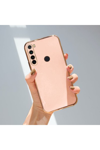 حافظة هاتف Xiaomi Redmi Note 8 Zebana من السيليكون باللون الذهبي الوردي