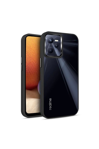 جراب سيليكون محمي بكاميرا حماية Realme C35 باللون الأسود