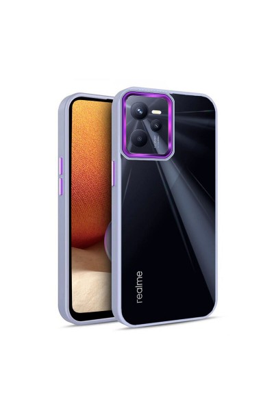 جراب سيليكون محمي بكاميرا حماية Realme C35 أرجواني