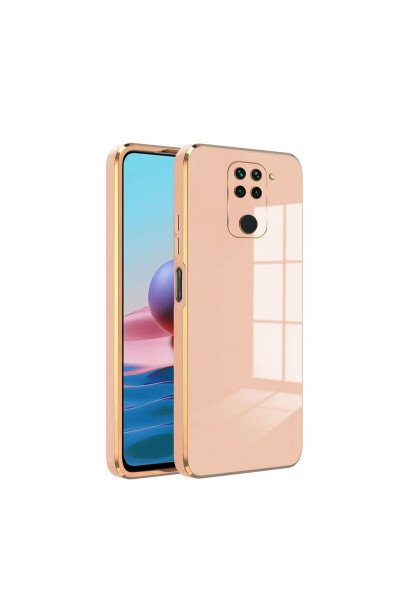 Xiaomi - Redmi Note 9 Zebana Golden Silikon Kılıf - Rose Gold