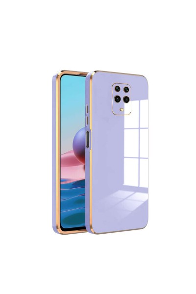 Xiaomi - Redmi Note 9S Zebana Golden Silikon Kılıf - Lila