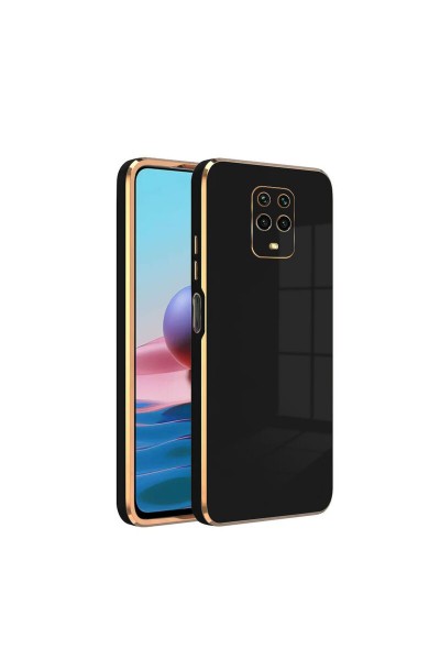 Xiaomi - Redmi Note 9 Pro Zebana Golden Silikon Kılıf - Siyah