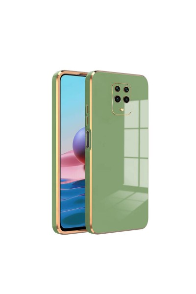 جراب هاتف Xiaomi Redmi Note 9 Pro Zebana ذهبي من السيليكون باللون الأخضر الفاتح