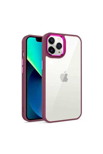 Apple - iPhone 11 Pro Max Guard Kamera Korumalı Silikon Kılıf - Kırmızı