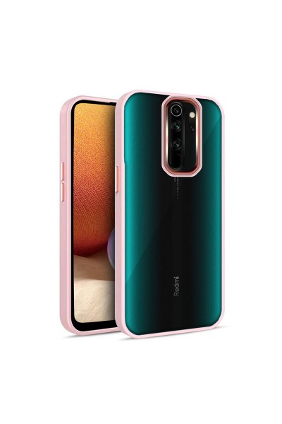 غطاء حماية من السيليكون لهاتف Xiaomi Redmi Note 8 Pro، ذهبي وردي