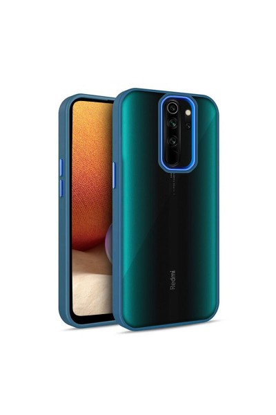 غطاء حماية من السيليكون لهاتف Xiaomi Redmi Note 8 Pro، أزرق داكن