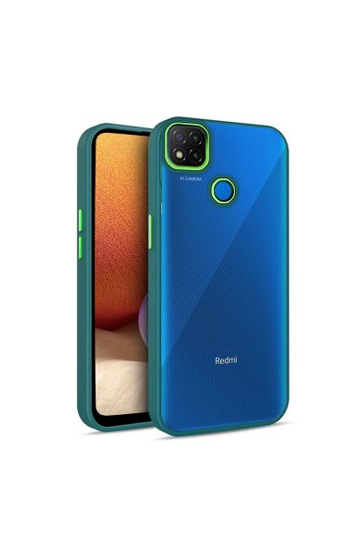 جراب سيليكون لحماية الكاميرا لهاتف Xiaomi Redmi 9C باللون الأخضر