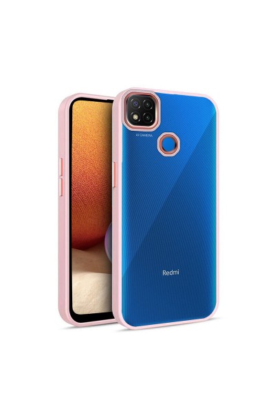 غطاء حماية من السيليكون لهاتف Xiaomi Redmi 9C، ذهبي وردي