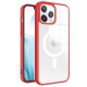 Apple - iPhone 11 Pro Max Renkli Magsafe Silikon Kılıf (Kablosuz Şarj Destekli) - Kırmızı