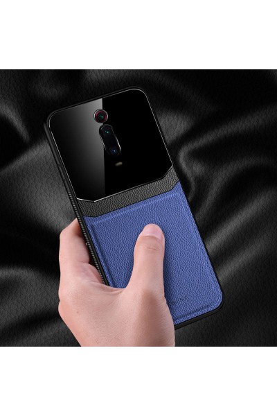 حافظة جلدية لهاتف Xiaomi Mi 9T Zebana، باللون الأزرق الداكن