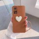 حافظة هاتف Xiaomi Mi 10T Love Heart من السيليكون باللون البني