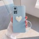 حافظة هاتف Xiaomi Mi 10T Love Heart من السيليكون باللون الأزرق الفاتح