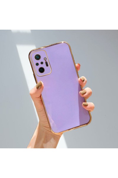 جراب هاتف Xiaomi Redmi Note 10 Pro Zebana ذهبي من السيليكون أرجواني