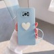 حافظة هاتف Xiaomi Poco X3 Love Heart من السيليكون باللون الأزرق الفاتح