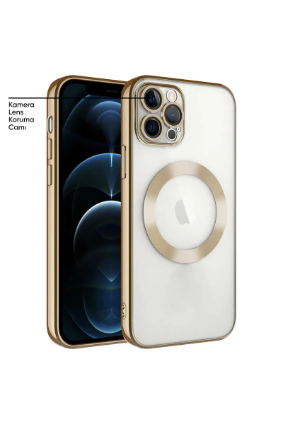 Apple - iPhone 11 Pro Zebana Glint Silikon Kılıf - Gold