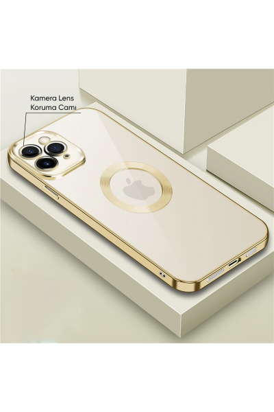 Apple - iPhone 11 Pro Max Zebana Glint Silikon Kılıf - Gold