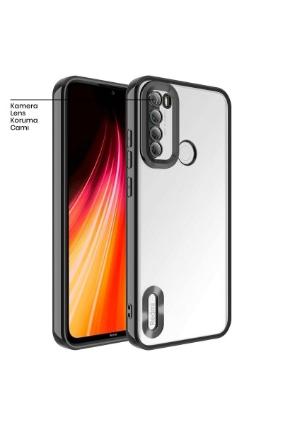 جراب هاتف Xiaomi Redmi Note 8 Zebana Glint من السيليكون باللون الأسود