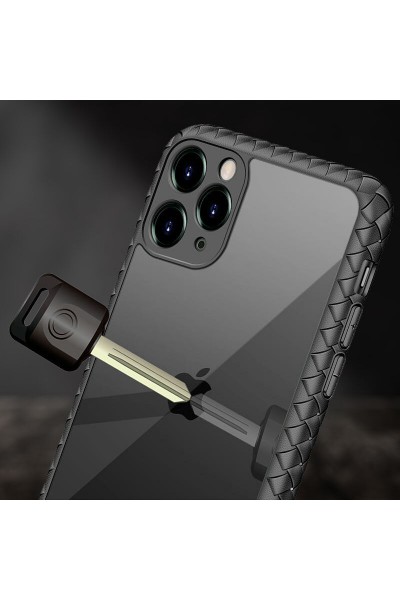 Apple - iPhone 11 Pro Max Zebana Mild Silikon Kenar Kılıf - Kırmızı