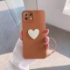 حافظة سيليكون لهاتف Xiaomi Mi 11 Lite Animal Heart Love باللون البني