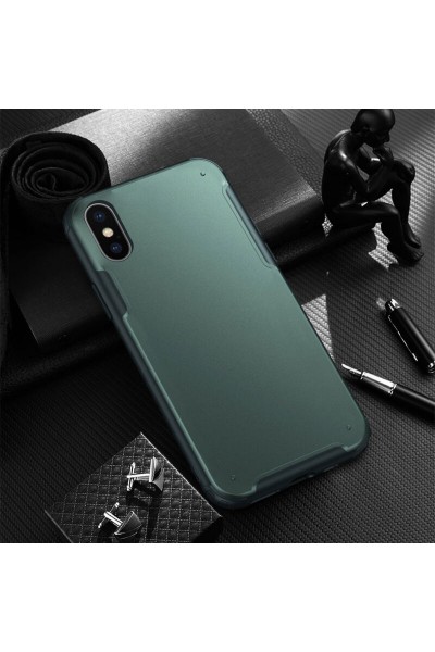 غطاء حماية بحواف من السيليكون لهاتف Apple iPhone X Zebana Mod باللون الأحمر