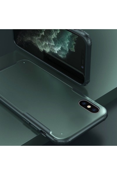 غطاء حماية بحواف من السيليكون لهاتف Apple iPhone X Zebana Mod باللون الأحمر