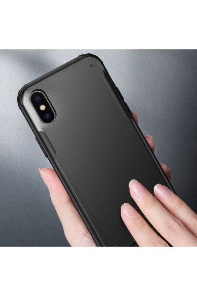 غطاء حماية بحواف من السيليكون لهاتف Apple iPhone X Zebana Mod باللون الأحمر